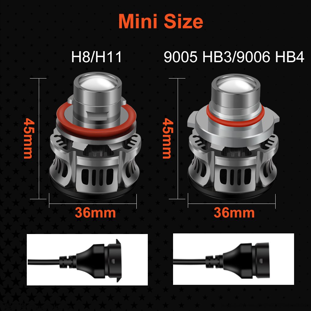 Factory Price Mini Laser LED Headlight HB3 9005 HB4 9006 H7 H11 Car Fog Lights 3570 Chips Projector Lens Motorcycle Fog Lights