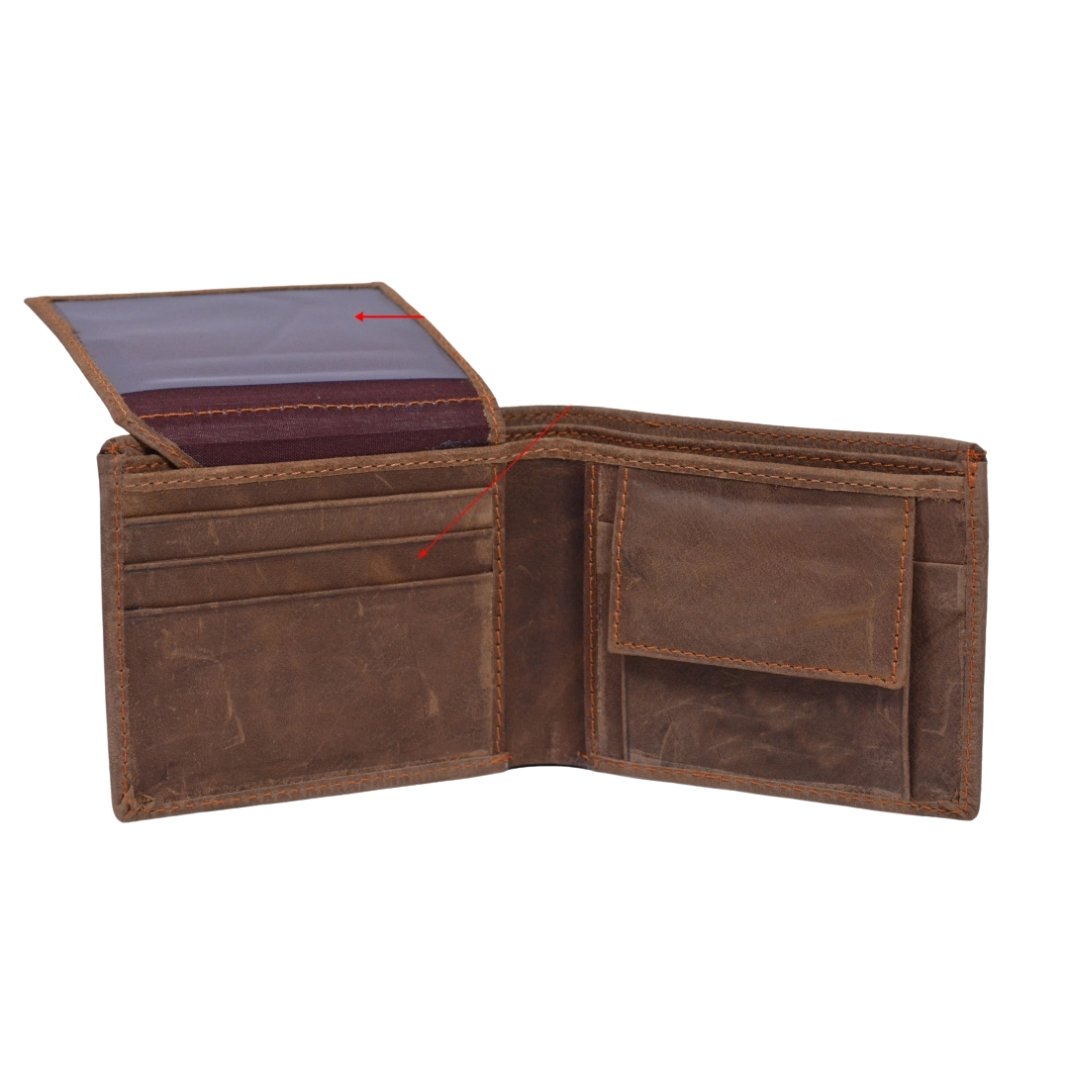 Premium Quality Genuine Leather Slim Wallet Button Fastener Men's Women's Business Card Document Holder Zipper Clip Free Bulk