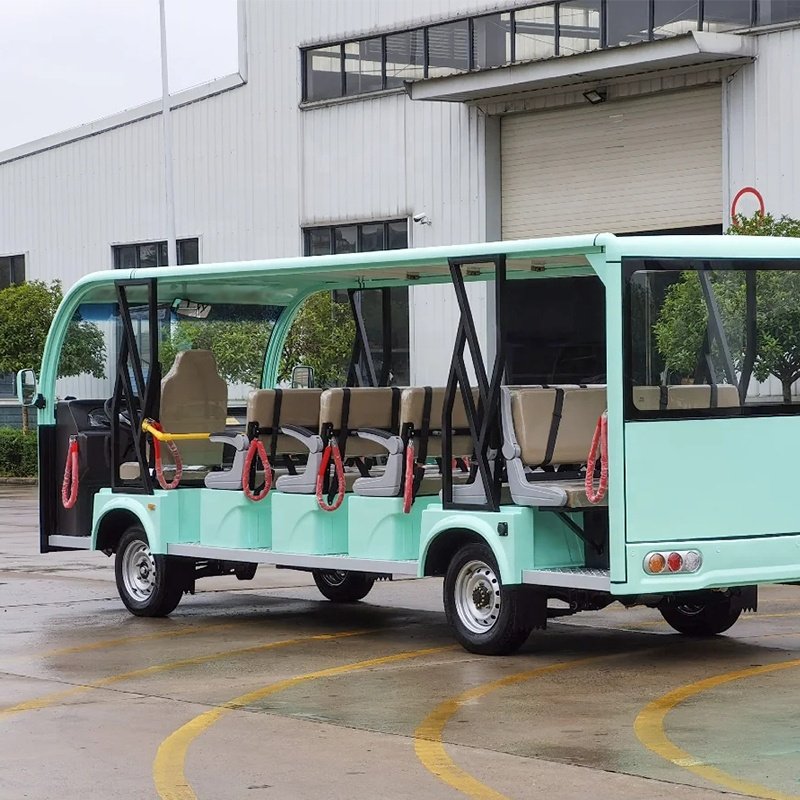 Electric Mini Car 72V Electric 4 Wheel Drive Electric Vintage 17 Seat Electric Mini Car Sightseeing Bus Car