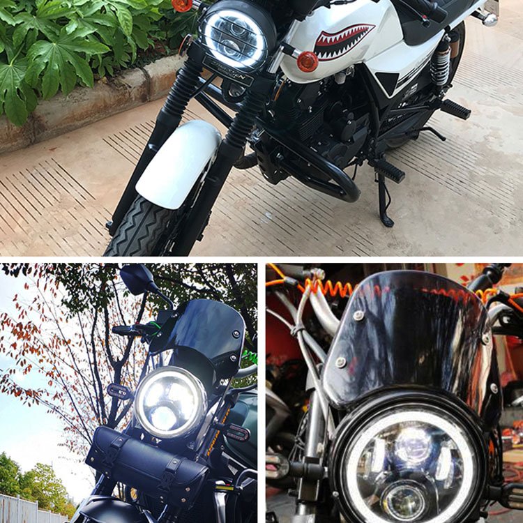FDN 40w 5.75 Inch Motorcycle Lamp Laser Projector Led Fog Lights for Driving for Jeep Renegade Motorcycle Round LED Headlight