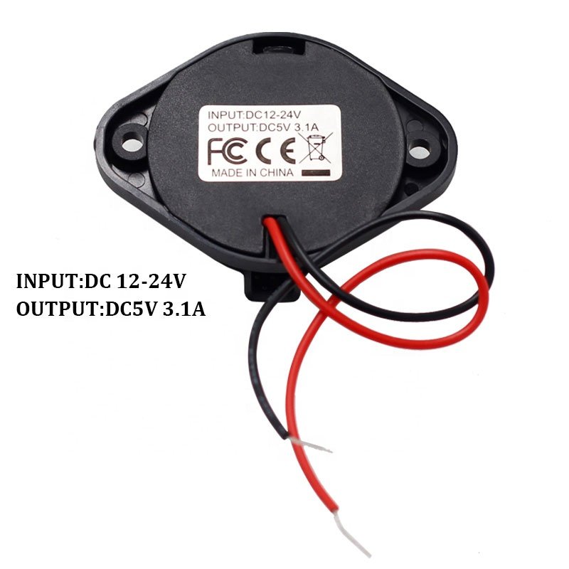 12v Car Charger Socket 2 Usb Port in Bus Boat for Cell Phone Usb 3.1A Car Charging Dual Ports With Led Light Rings