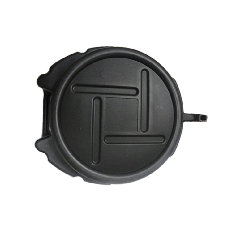 Plastic Car Waste Oil Container 8L Engine Oil Drain Pan Round Black Oil Pan With Handle