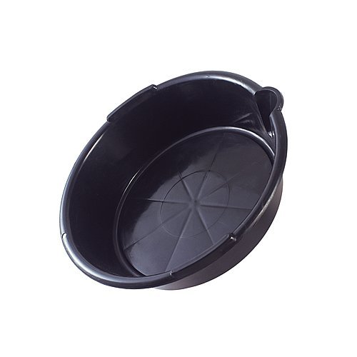 Plastic Car Waste Oil Container 8L Engine Oil Drain Pan Round Black Oil Pan With Handle