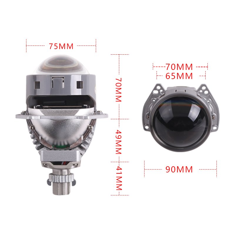 Newest H10 3-Inch 52W Bi-LED Headlights Aluminum Projector Lens 5500K Light Enhanced Visibility Truck Universe Fit Models
