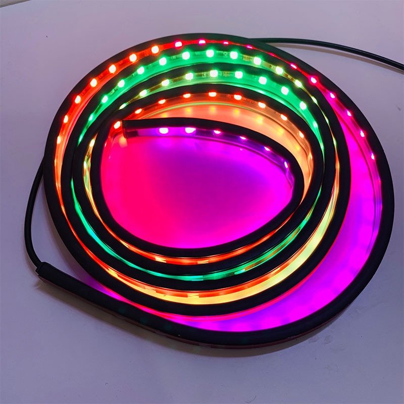 24V RGB Truck Tailgate LED Brake Light Strip Warning Driving Grille Streamer Light for Trailer Van Bus Lorry Caravan