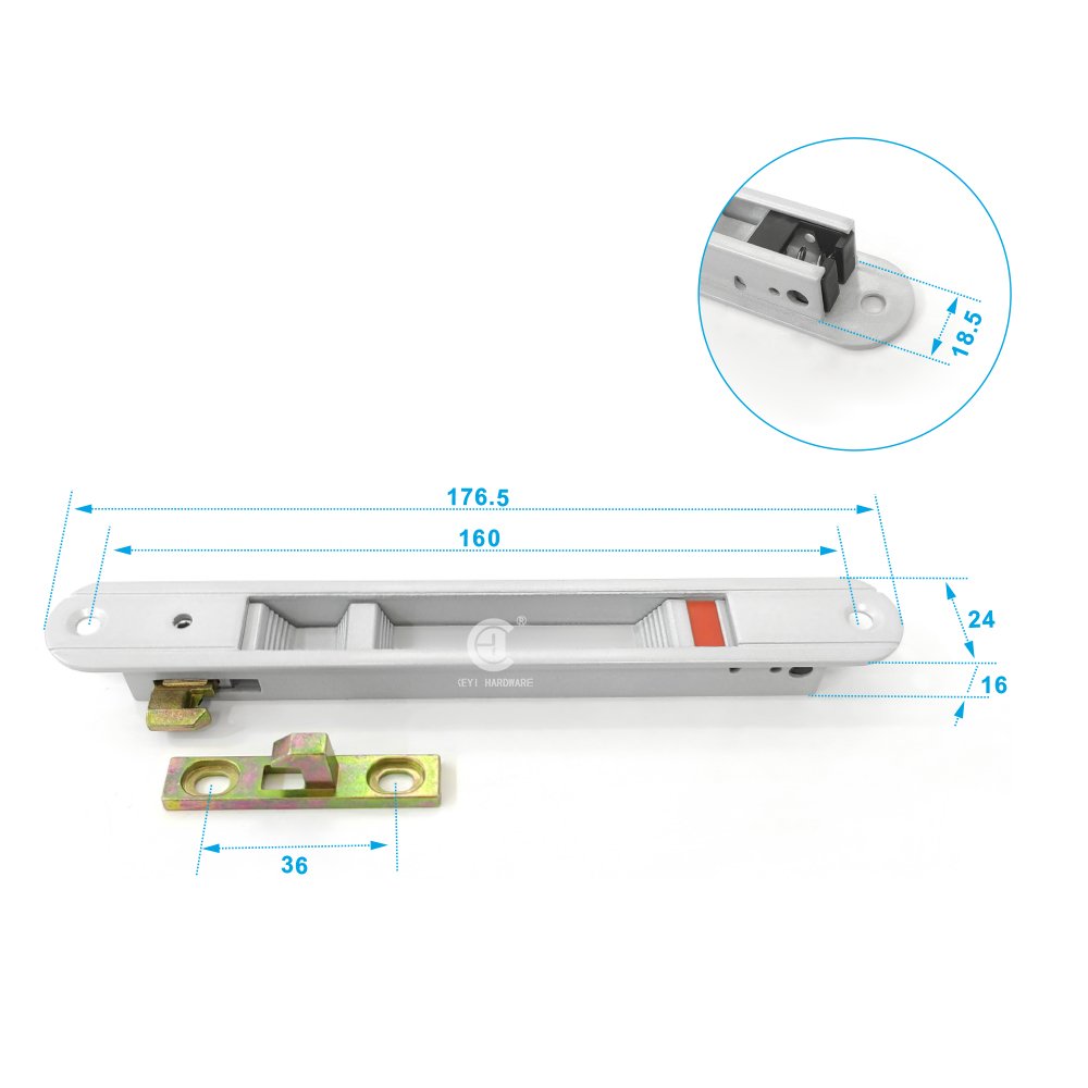 KEYI A62 Modern Design South American Hot Sale Aluminium Window Latch Locks with Hook Door and Window Accessories