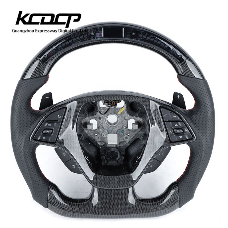 Custom Alcantara Carbon Fiber Steering Wheel for Chevrolet Corvette C6 C7 C8 Sport Steering Wheel