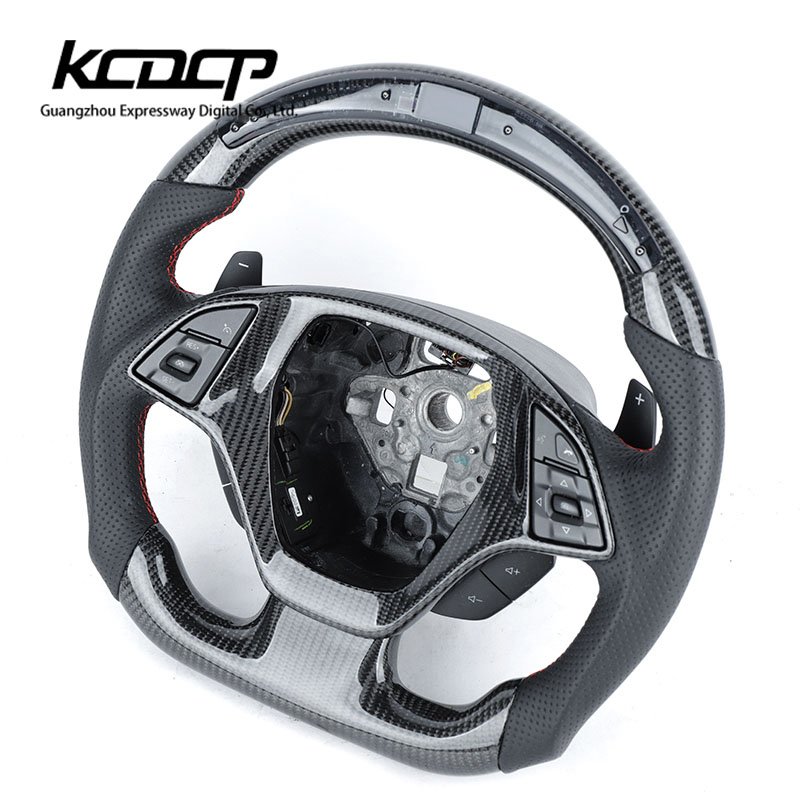Custom Alcantara Carbon Fiber Steering Wheel for Chevrolet Corvette C6 C7 C8 Sport Steering Wheel