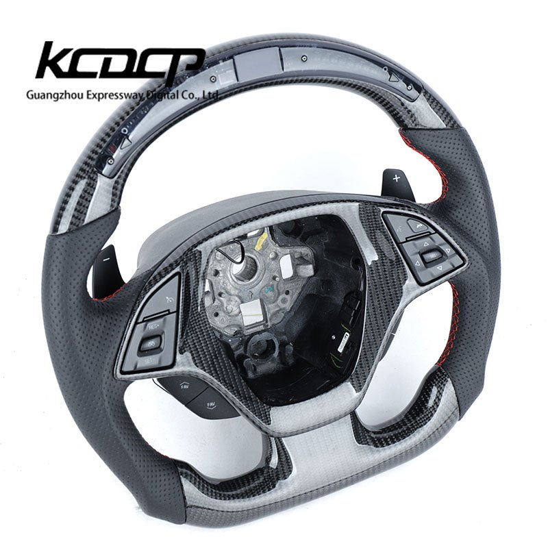 Custom Alcantara Carbon Fiber Steering Wheel for Chevrolet Corvette C6 C7 C8 Sport Steering Wheel