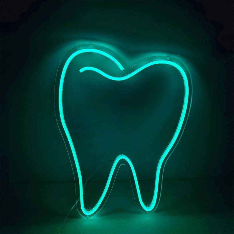 Custom Led Neon Sign Light Store Business logo Teeth Doctor Office Indoor Decoration Dentist Neon Sign