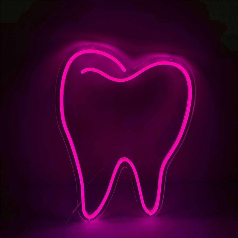 Custom Led Neon Sign Light Store Business logo Teeth Doctor Office Indoor Decoration Dentist Neon Sign