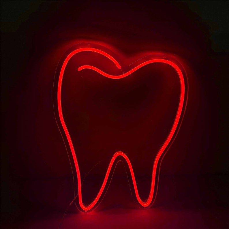 Custom Led Neon Sign Light Store Business logo Teeth Doctor Office Indoor Decoration Dentist Neon Sign