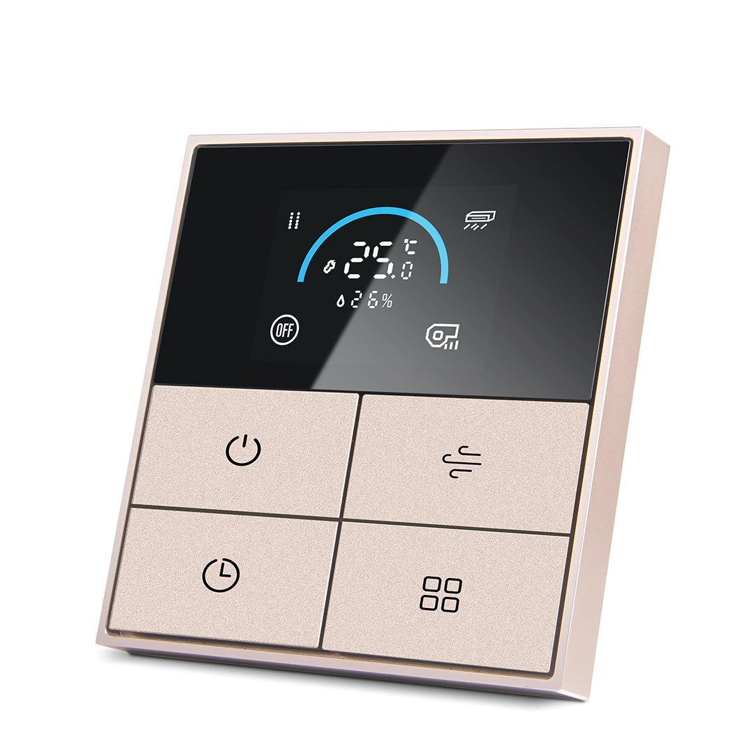 Hotel Wall Switch KNX Smart Automation System Intelligent Tremperature Control Push Button Panel