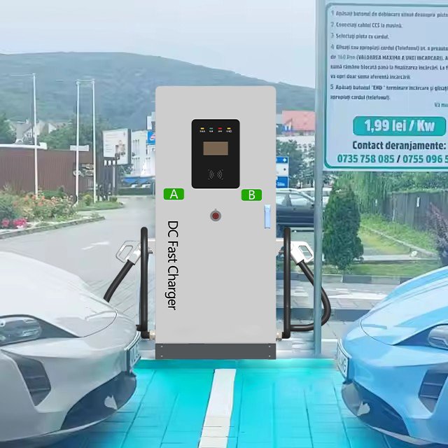 Hicbest CCS2 GB/T 40-400kw Fast Charging Dc Charger Ev Dc Three Guns Charging Ev Charger Station for Electric Cars Buses Trucks