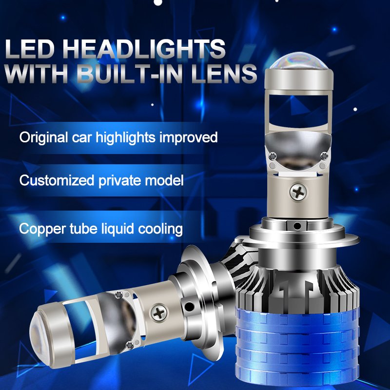 Super Bright F20 106W H4 6000K Strong Canbus High Low Beam Mini Lens LED Car Headlight Bulbs for Cars Motorcycle With Fans