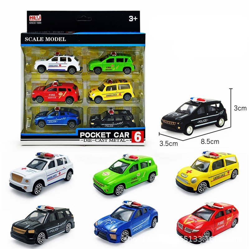 1:64 Alloy Die-casting Racing Classic Car Model Set Engineering Vehicle Excavator Road Roller Forklift Model Toys