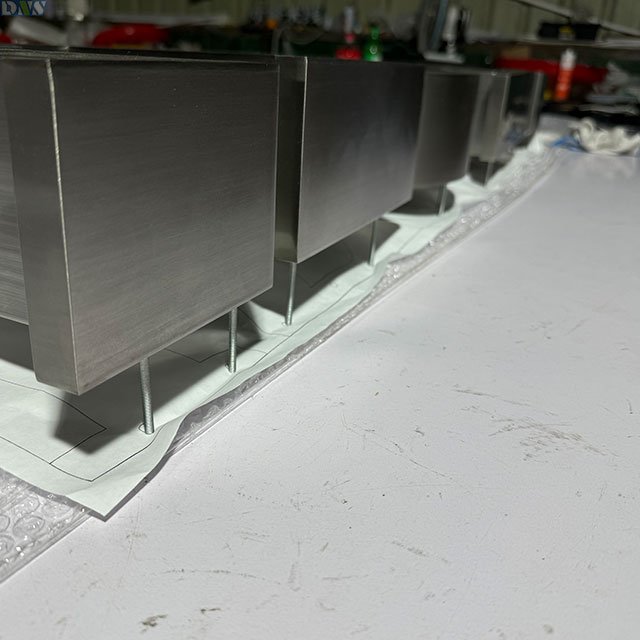 Custom 3d Sign 3d Letter Giant Letters Double Sided 4inches Depth Polished Silver Brushed Stainless Steel Letters
