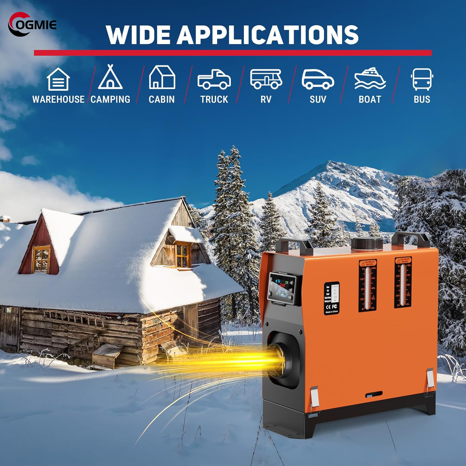 OGMIE Best-Selling 12v 24v 220v Warm Air Diesel Parking Heater 2kw 5kw 8kw for Cars Trucks Buses
