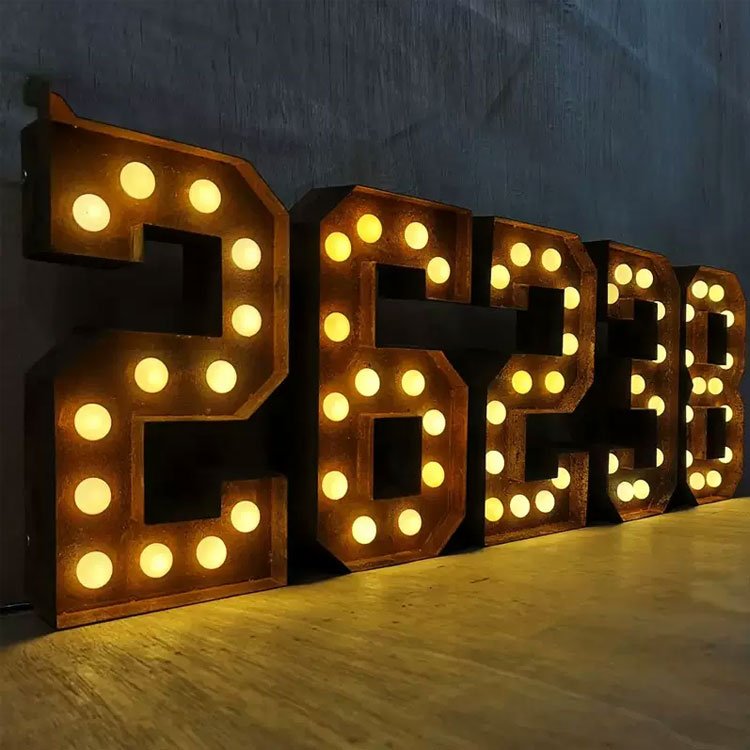 Custom RGB 2ft 4ft 5ft Led 3D Neon Marquee Letters Number Light Backdrop Wedding Decoration for Birthday Event Decoration