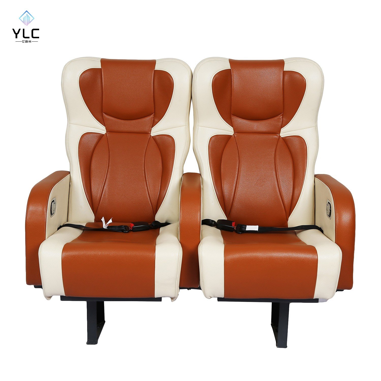 YLC Manufacturer Supply Minibus Seat Brown Flip Fold coach Bus Seat Luxury Passenger RV Seat for Tourist Bus School