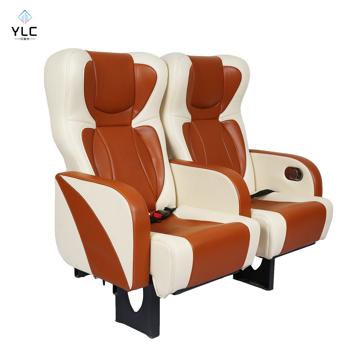 YLC Manufacturer Supply Minibus Seat Brown Flip Fold coach Bus Seat Luxury Passenger RV Seat for Tourist Bus School