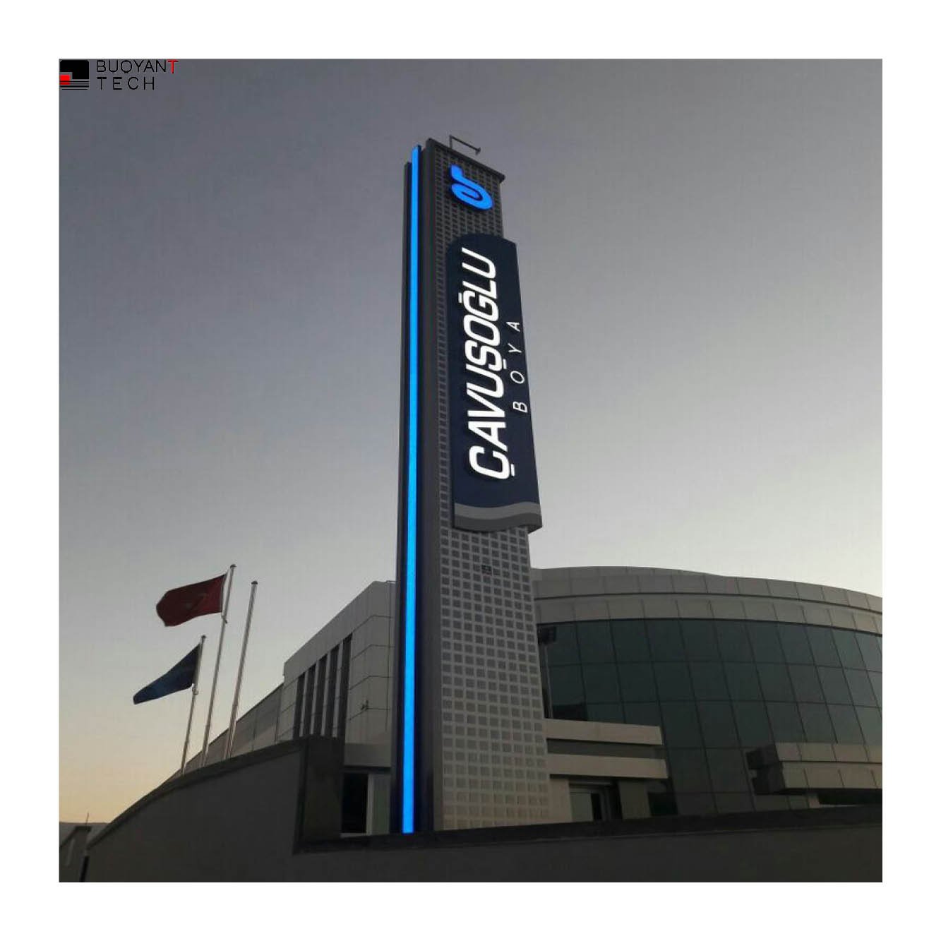 BUOYANT Pylon Custom Signage Business Sign Road Sign Pylon Outdoor Shopping Mall Parking Wayfinding Sign System Design