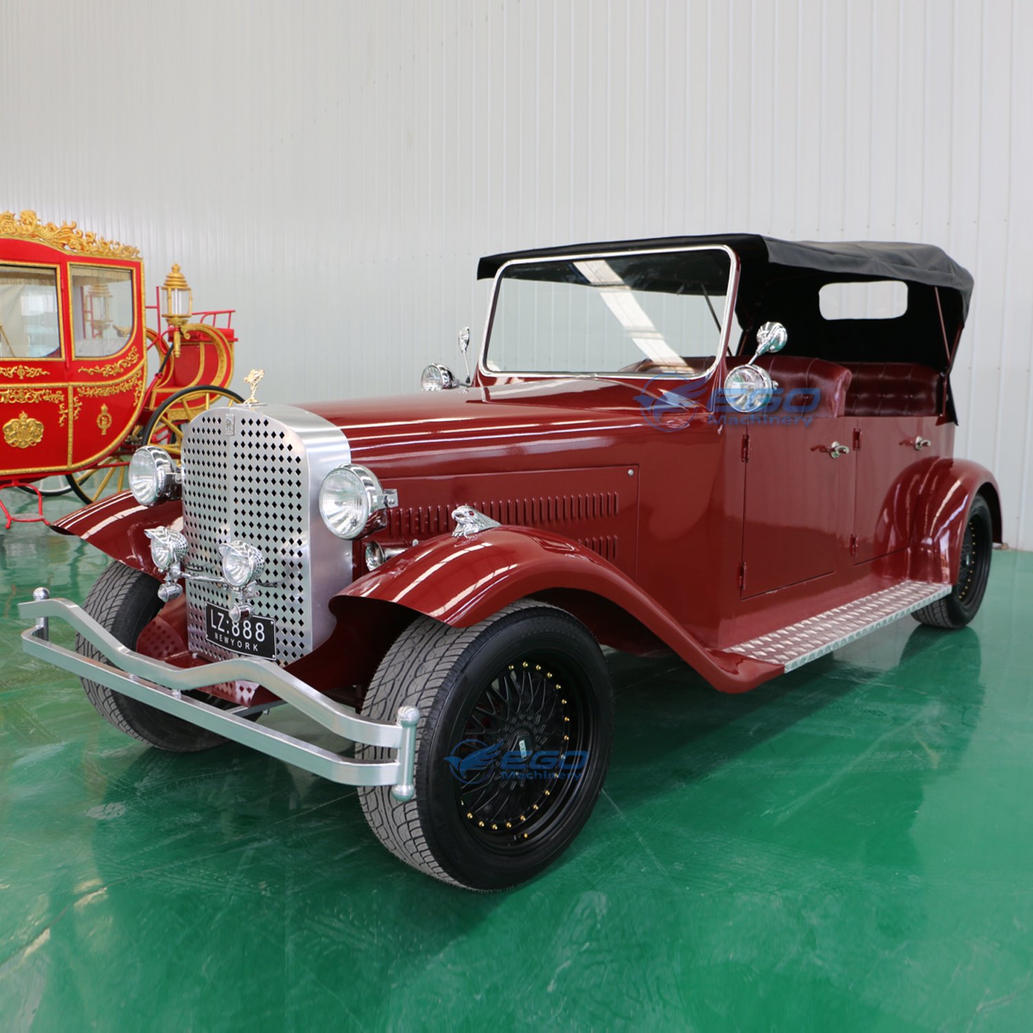 Classic Car Wholesale Cheap Price Classic Electric Vehicle 5 Seats Vintage Classic Car