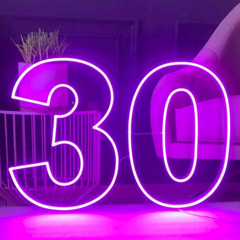 Happy Birthday Led Neon Sign Custom Night Light for Birthday Decor Oh Baby Neon Light Lets Party Home Decor