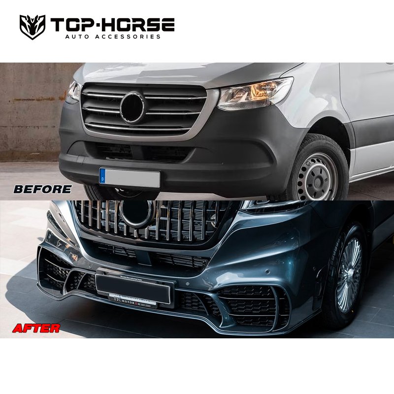 Mercedes Ben-z Sprinter W907 Vans GT Body Kit Covert Kit Facelift Body Kit Front Bumper