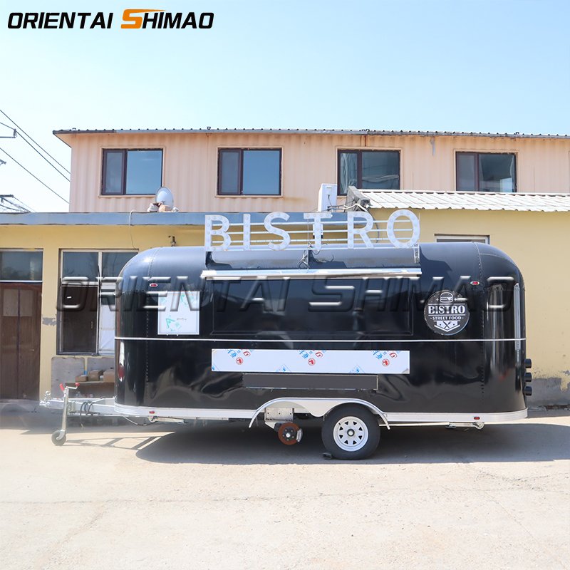 Mobile Catering Food Truck Fully Equipped Airstream Mobile Fast Food Trailer With Full Kitchen Equipments