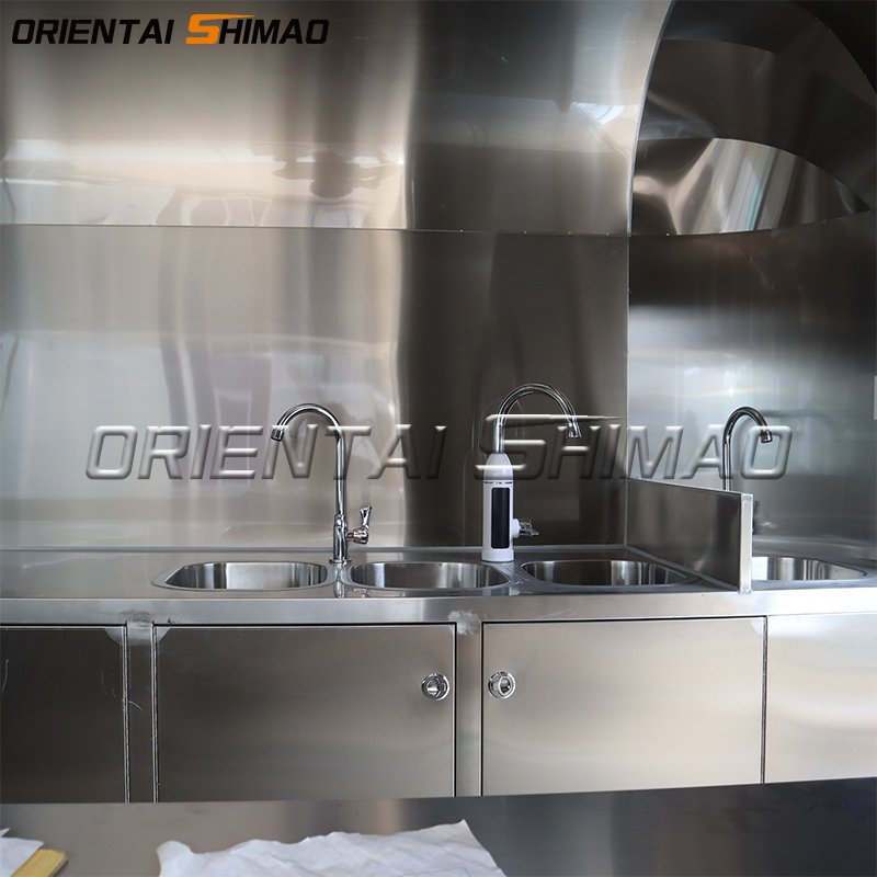 Mobile Catering Food Truck Fully Equipped Airstream Mobile Fast Food Trailer With Full Kitchen Equipments