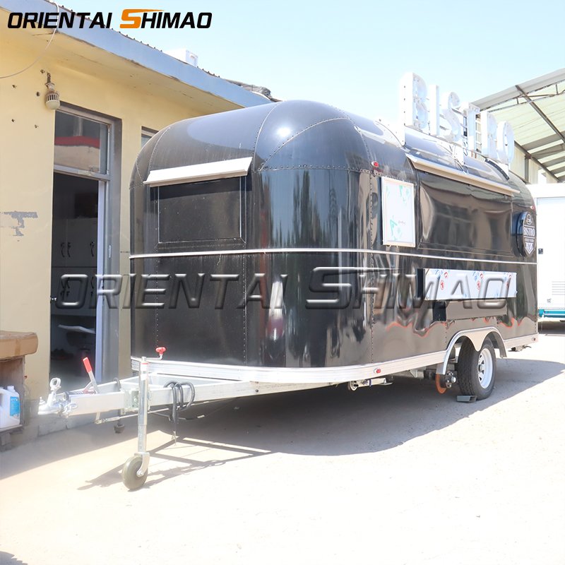 Mobile Catering Food Truck Fully Equipped Airstream Mobile Fast Food Trailer With Full Kitchen Equipments