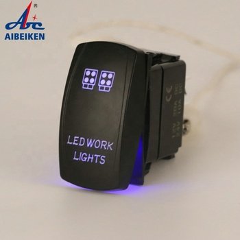 Led Work Lights 5Pin on Off Led Light 20A 12V DPDT Rocker Switch for Motorcycles Cars