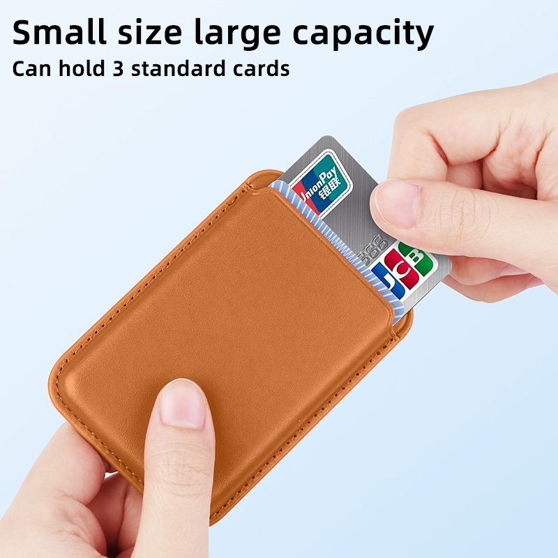 Magnetic Card Holder for iPhone 14 Pro Max Bus Access Control & Drawing Making with Magsafe Back Sticker Mobile Phone Accessory