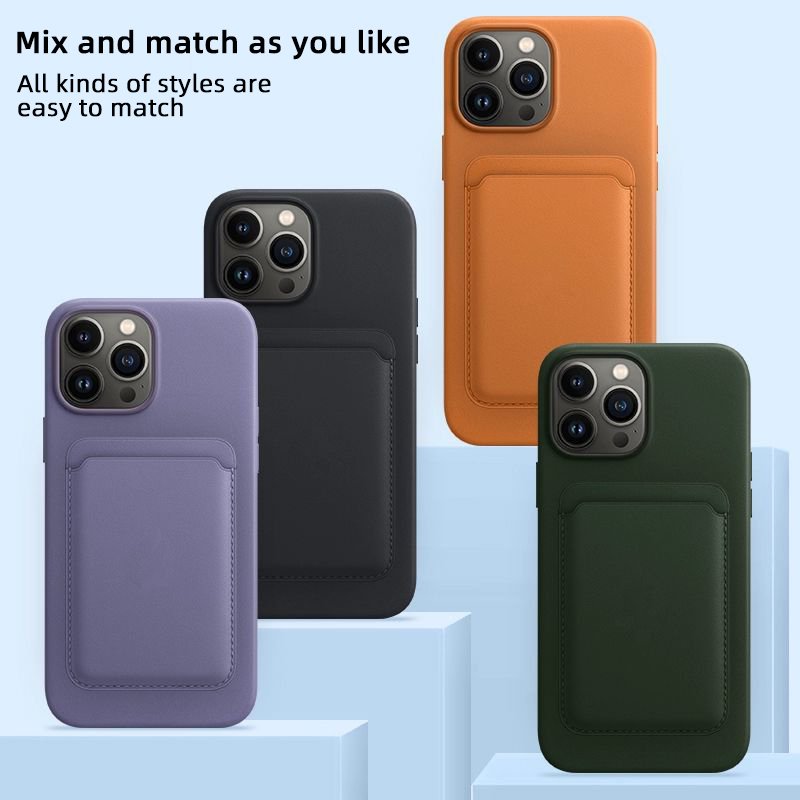 Magnetic Card Holder for iPhone 14 Pro Max Bus Access Control & Drawing Making with Magsafe Back Sticker Mobile Phone Accessory