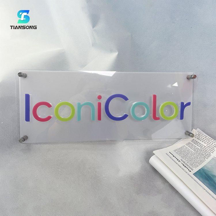 Custom Rectangle or Round Business Signage With 3D Letter Sign Beauty Salon Acrylic Door Sign With Stand Offs Office Wall Logo