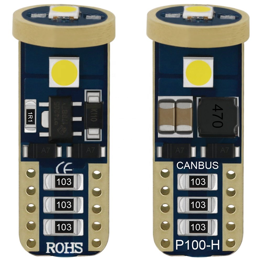 New DC 12v Small Led Canbus Bulb White Blue Red W5W Reading Lamp License Plate Lights Can Bus T10 Socket