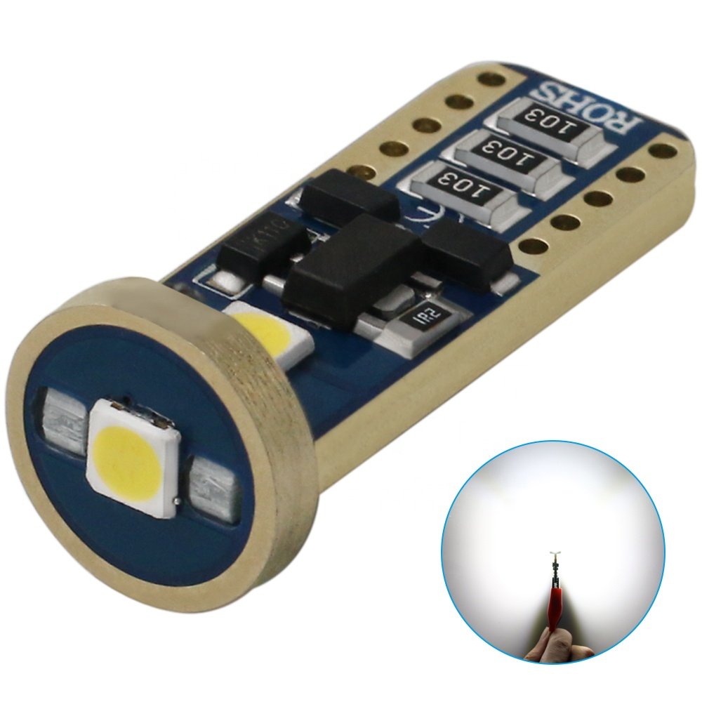 New DC 12v Small Led Canbus Bulb White Blue Red W5W Reading Lamp License Plate Lights Can Bus T10 Socket