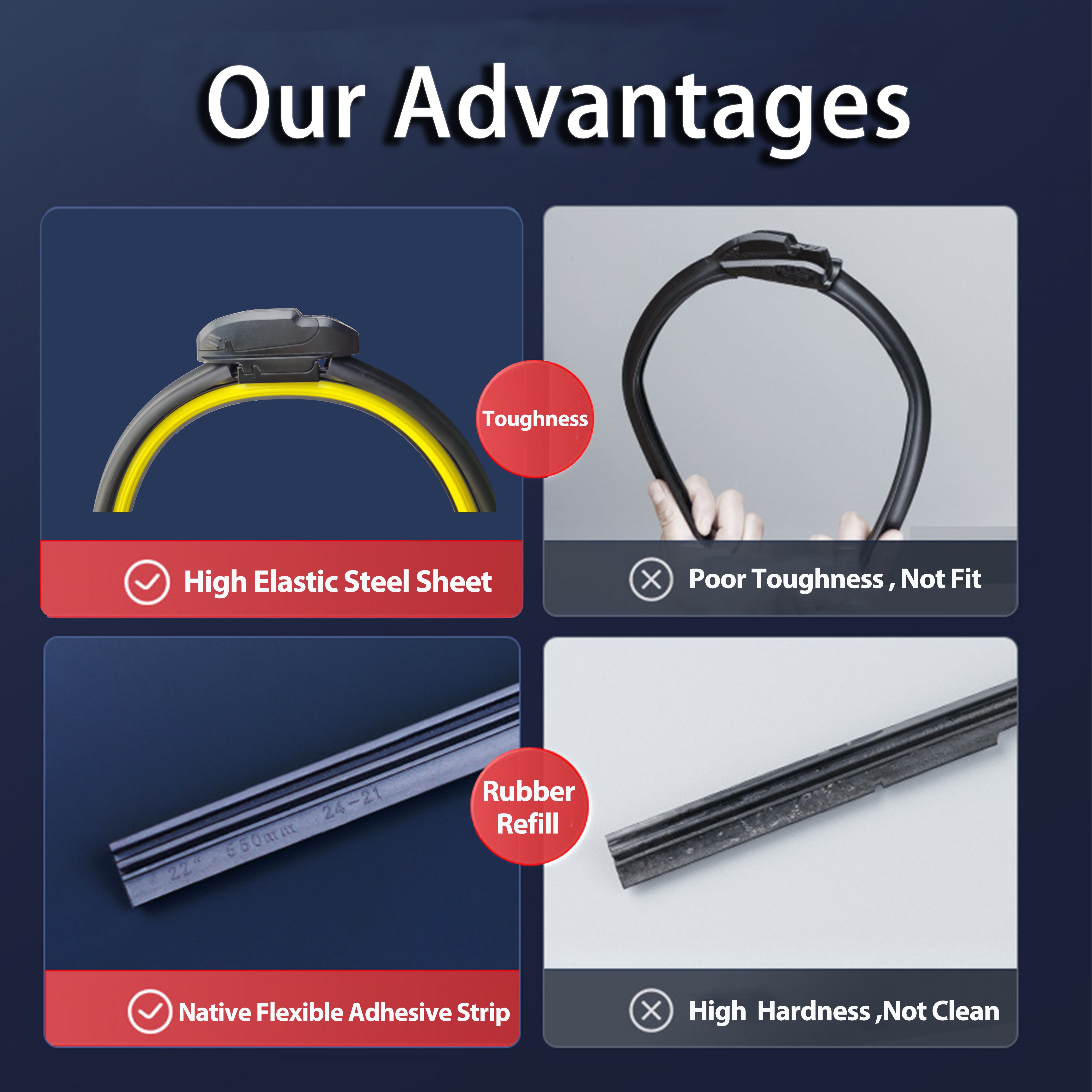 KCTION New Style Multifunction Windshield Wiper Car for Cars Soft Universal Wiper Car Windshield Special Wiper Blades