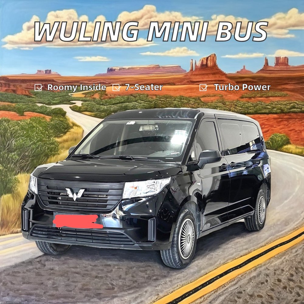 Wuling Mini Bus 7-Seater MPV with 1.5T Turbo Engine Left-Hand Drive Rear-Wheel Automatic Gearbox Used Manual Van in Stock Sale