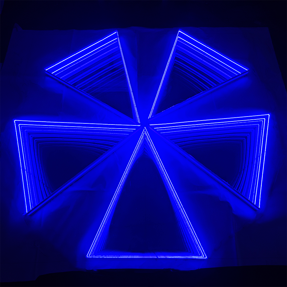 Acrylic 3D Luminous Infinity Neon Mirror Letter RGB Color Changing Led Mirror Neon Sign Infinity 3d Tunnel Mirror Alphabet Light