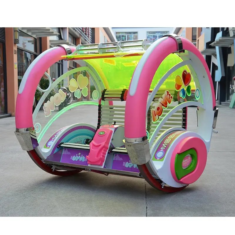 360 Degree Rotating Le Ba Car Shopping Center Attraction Rocking Bus Kids Arcade Machine Wheel 360 Rolling-Car for Rental
