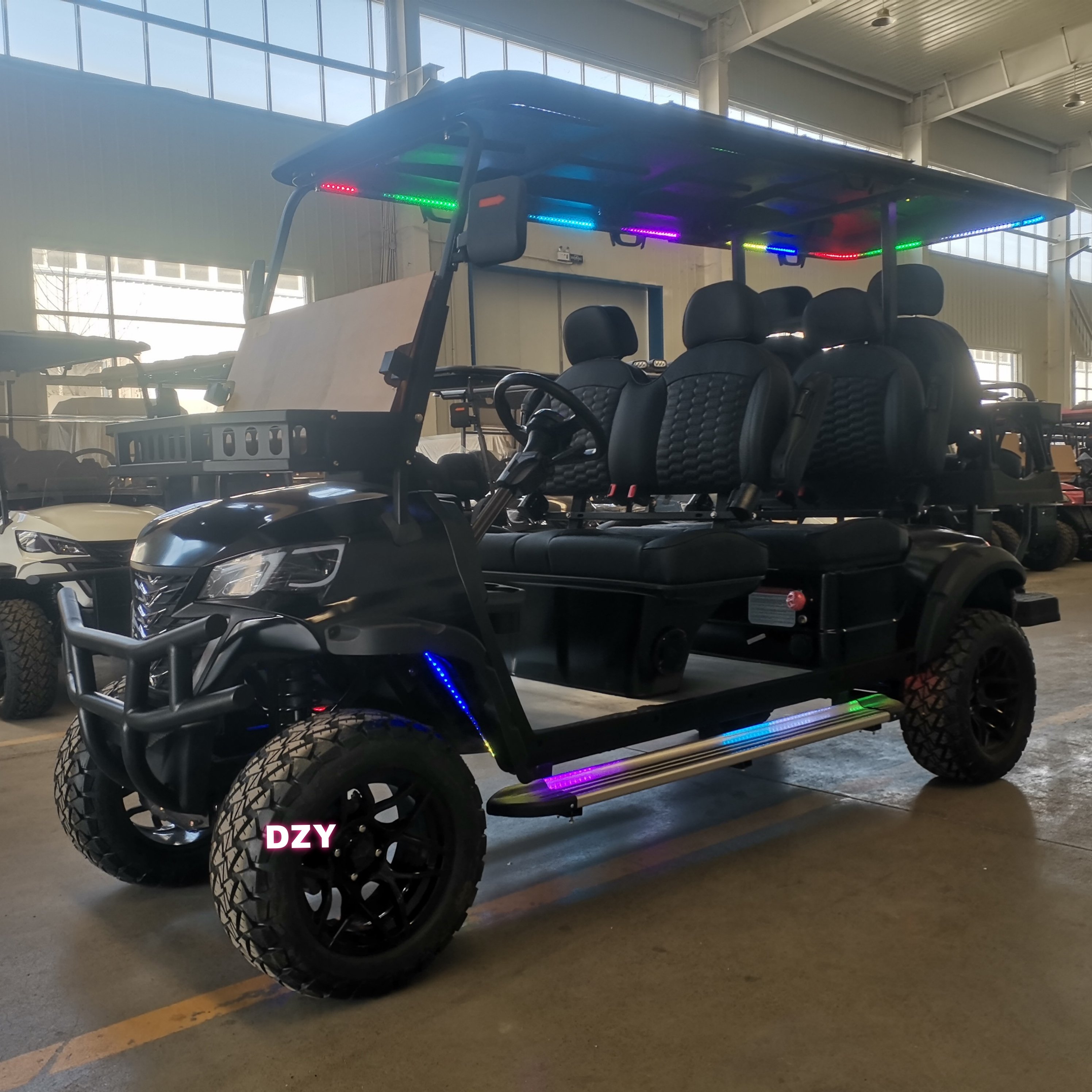 72V Lithium 6-Seater Electric Golf Cart Street Legal with CE Certification 4 Wheels