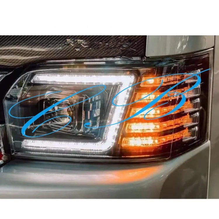 Car Accessories Led Headlamp for HIACE Van KDH200 2014-2018 Modified 81130-26800 81170-26800 Hiace Bus LED Headlight 81170-26420