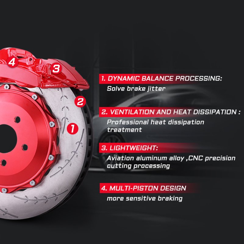 Wholesale Front 6 Piston Brake Caliper Rear 4 Pot Brakes Calipers Kit for Nissan Toyota Subaru Porsche bmw audi Amg honda Mazda