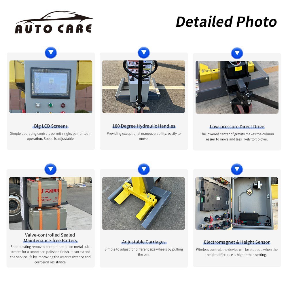 Wireless Mobile 34 Ton Electric 4 Mobile Column Truck and Bus Hoist Four Post Hydraulic Car Truck Lift with CE Certification
