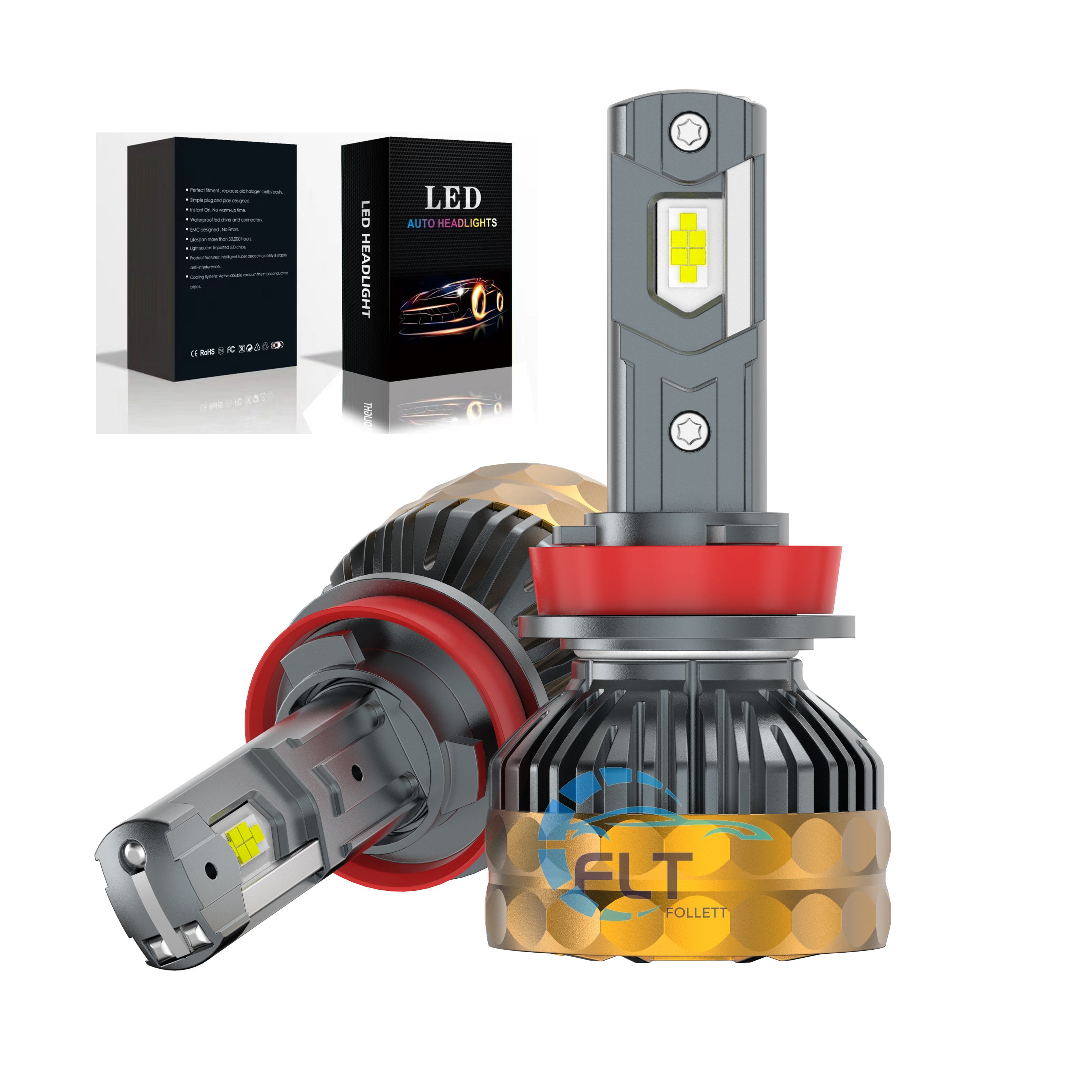 High Power H1 H4 H7 H11 LED Headlight Bulb 160w White Auto H1 H3 H4 H7 H8 H11 9005 9006 9012 HB3 HB4 5202 CSP Car Led Fog Lamps