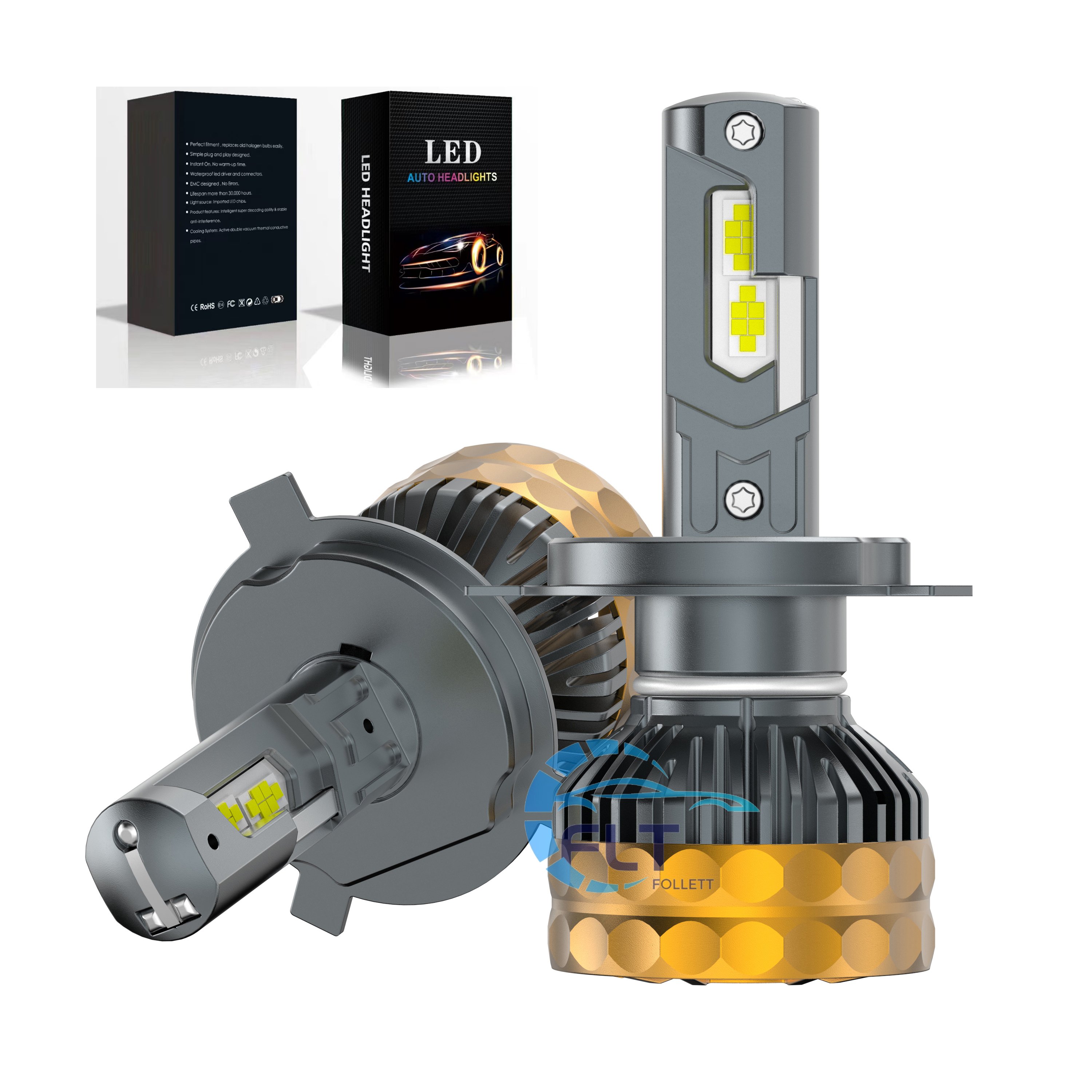 High Power H1 H4 H7 H11 LED Headlight Bulb 160w White Auto H1 H3 H4 H7 H8 H11 9005 9006 9012 HB3 HB4 5202 CSP Car Led Fog Lamps