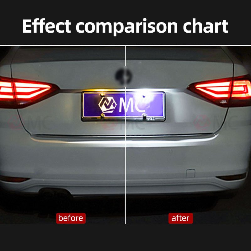 White LED License Plate Light for VW GOLF Variant JETTA Mk6 PASSAT Variant B6 B7 Sharan Tiguan Touareg Touran Transporter T6