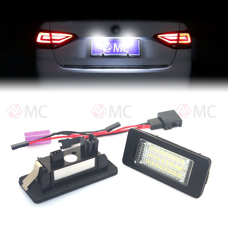 White LED License Plate Light for VW GOLF Variant JETTA Mk6 PASSAT Variant B6 B7 Sharan Tiguan Touareg Touran Transporter T6